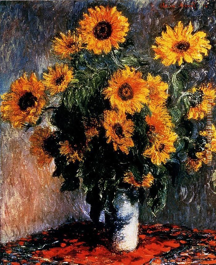 Sunflowers painting - Claude Monet Sunflowers art painting